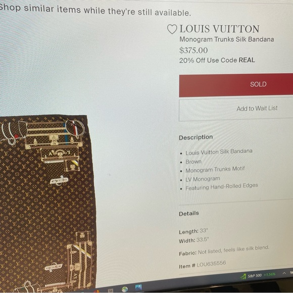 Louis Vuitton Monogram Brown Trunks Silk Square Scarf new without tags! - Picture 15 of 15